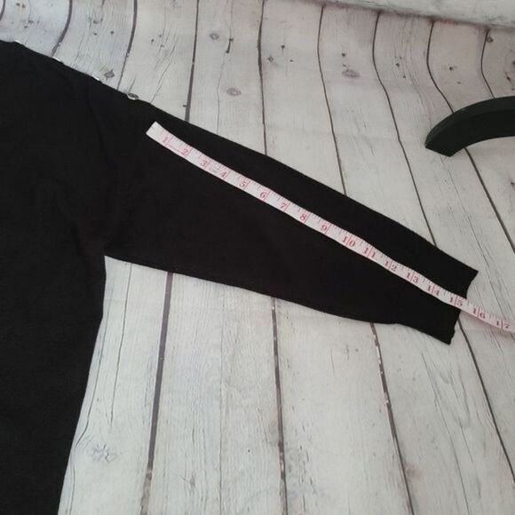 89th + Madison Black Button Shoulder Sweater - Picture 6 of 12